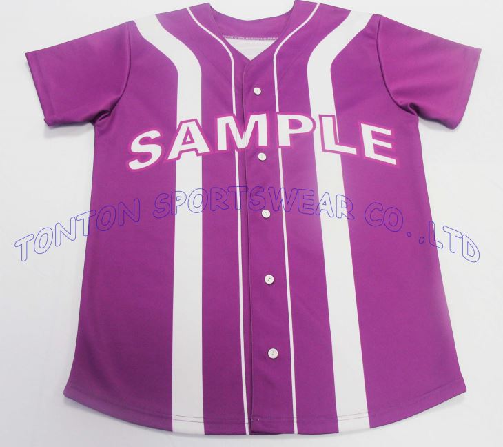 Botão para baixo Jersey de beisebol