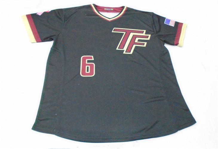 Plain Decote Em V De Camisas De Beisebol Com Seu Logotipo